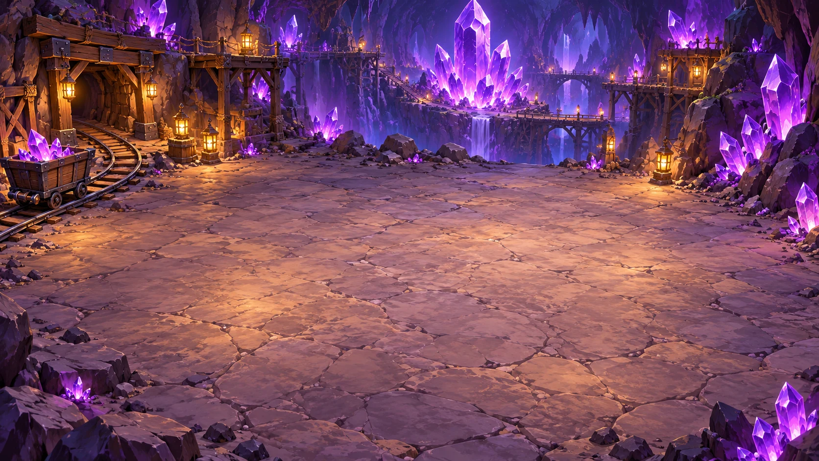 The purple crystal cavern of the Daily Rewards expedition