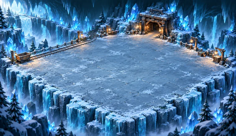 Frostfall Cavern mining environment