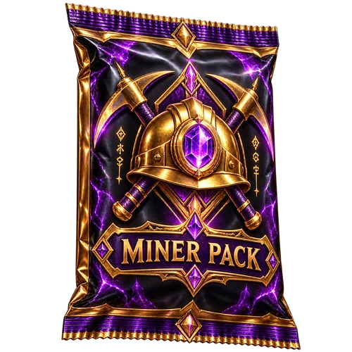 Purple and gold Valermine Miner Pack